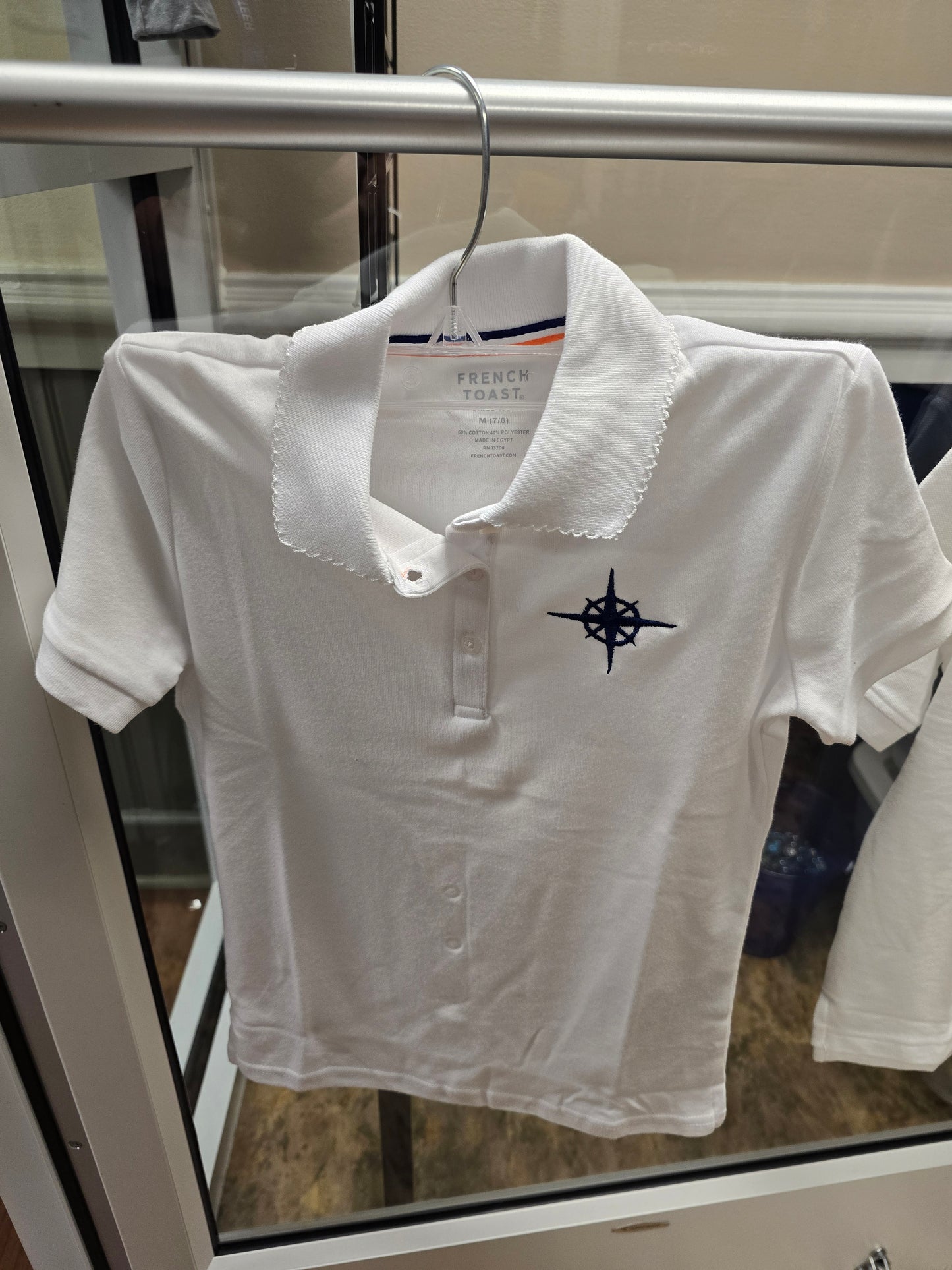 Polo Girls Collar White HRA Compass (3 styles) plus 2 collar styles