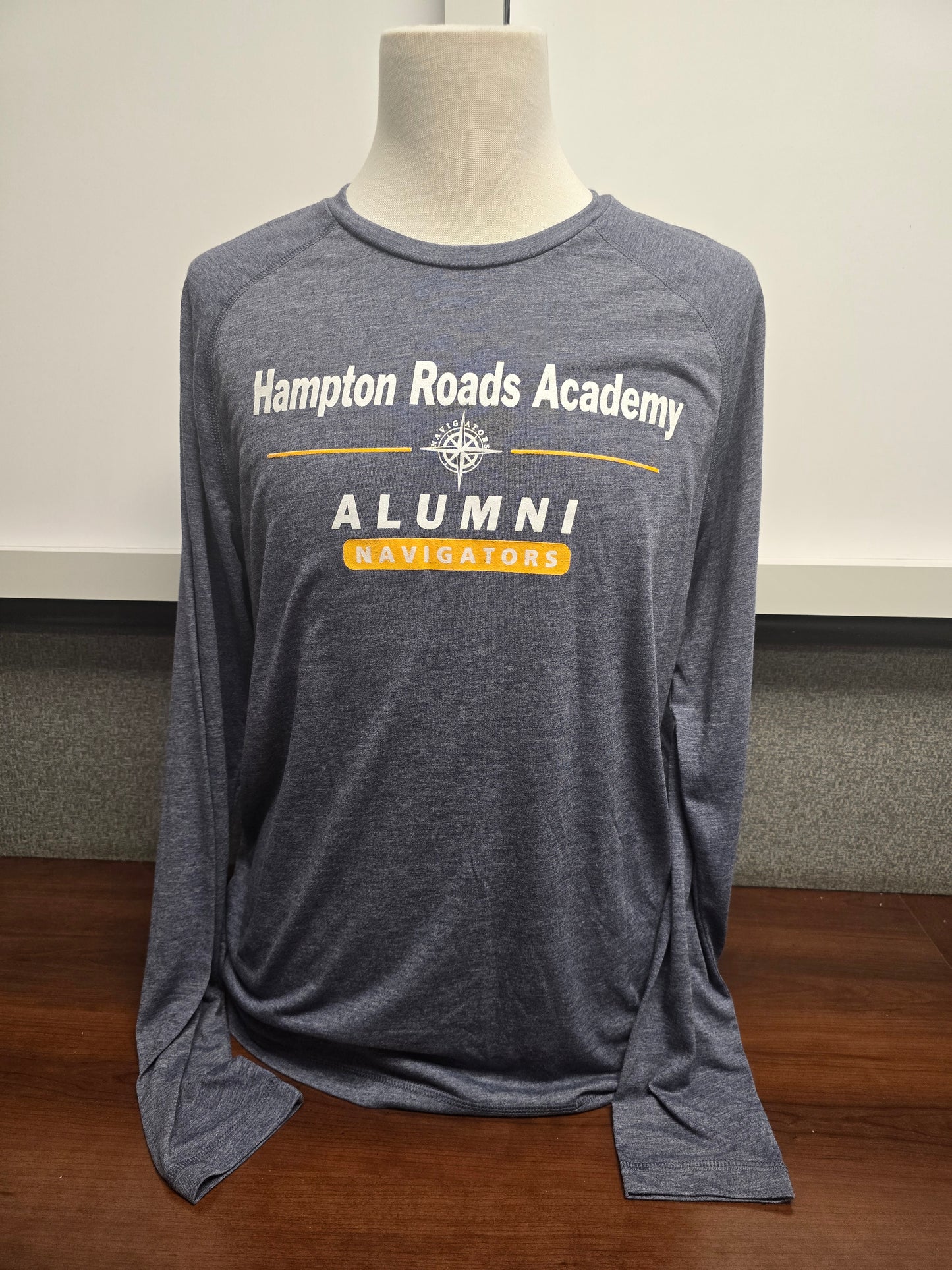 T-shirt Long-sleeve Heathered Blue Light weight HRA Alumni