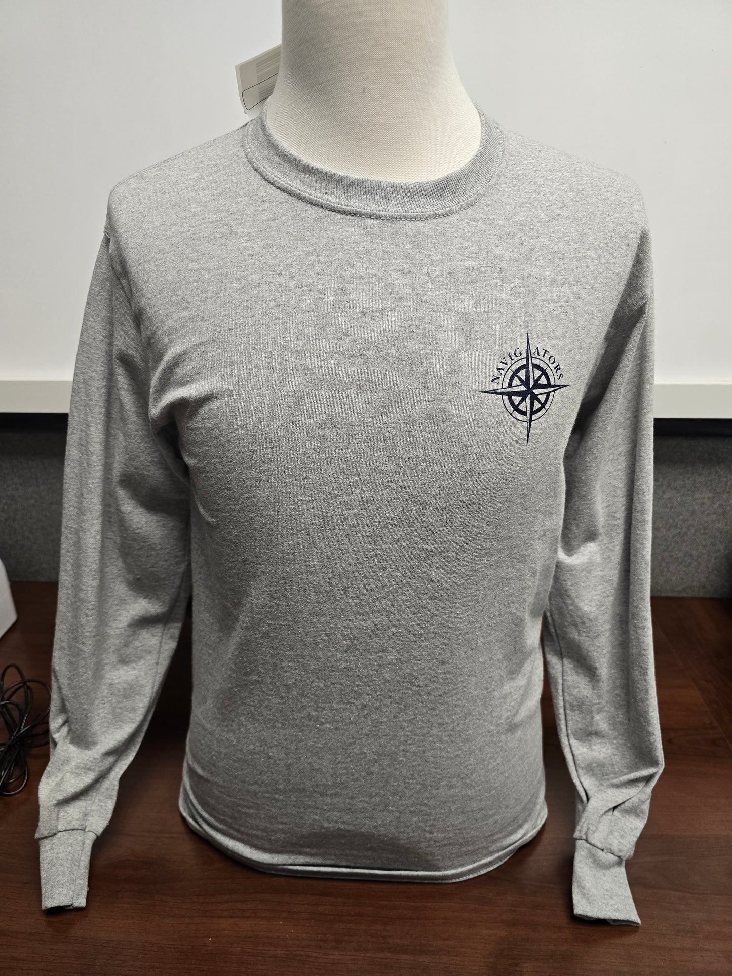 DISCOUNTED - T-shirt Long-sleeve Gray HRA Compass - All Youth Sizes plus Adult S and XL