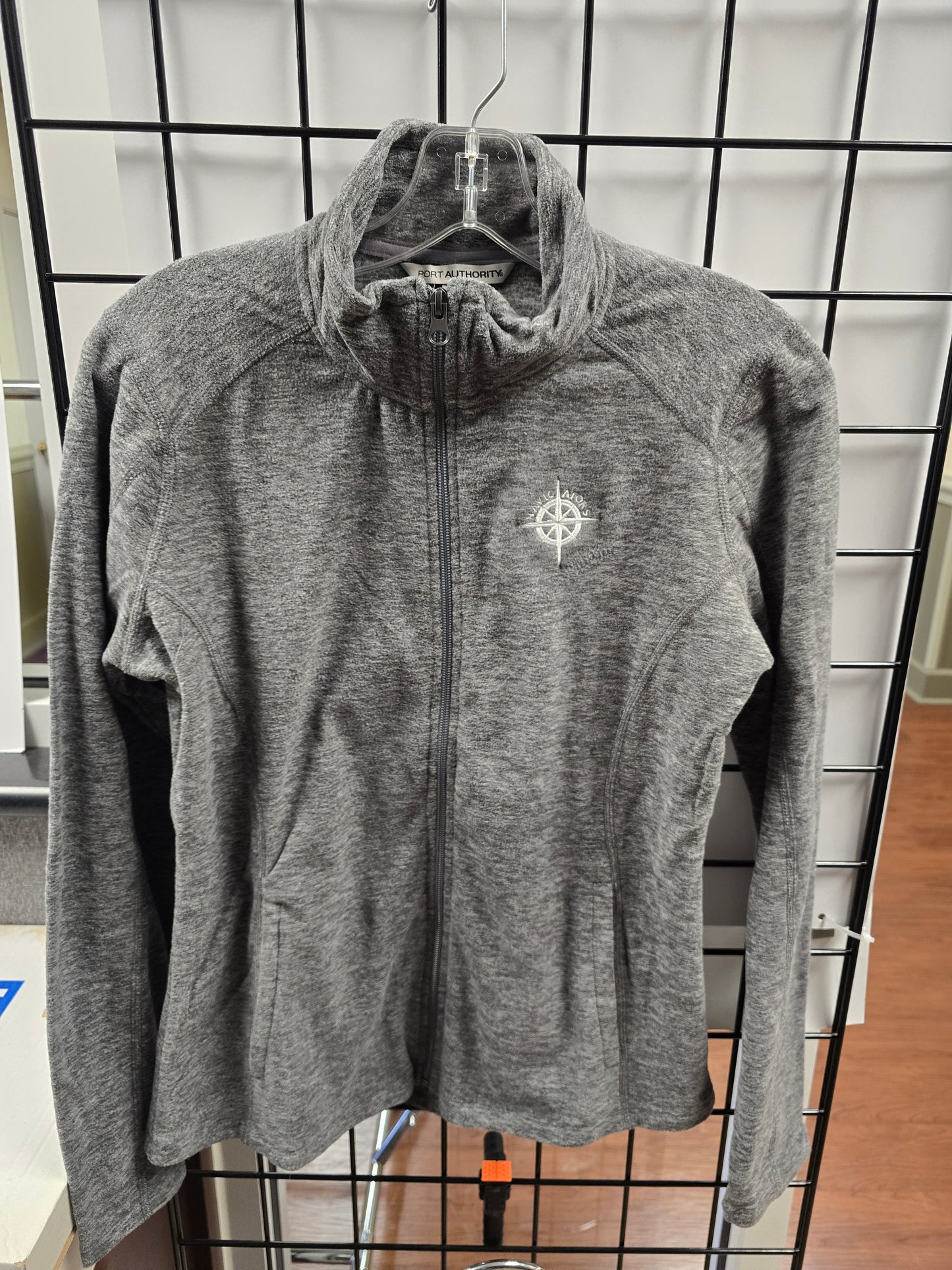 Jacket - Ladies Fleece Gray with embroidered compass