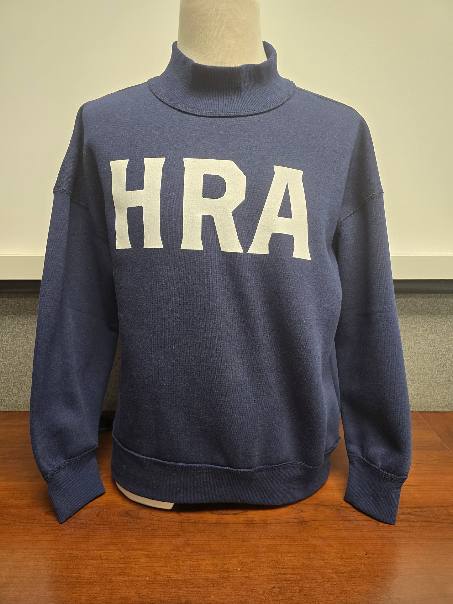 Sweatshirt Mock Collar Blue