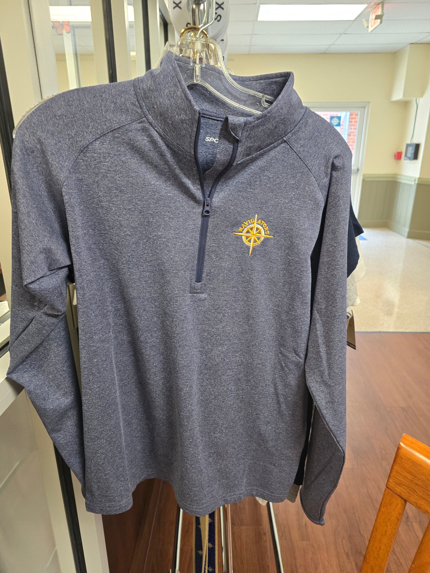 1/4 Pullover Heather Blue Light weight HRA Compass only 2XL and 3XL