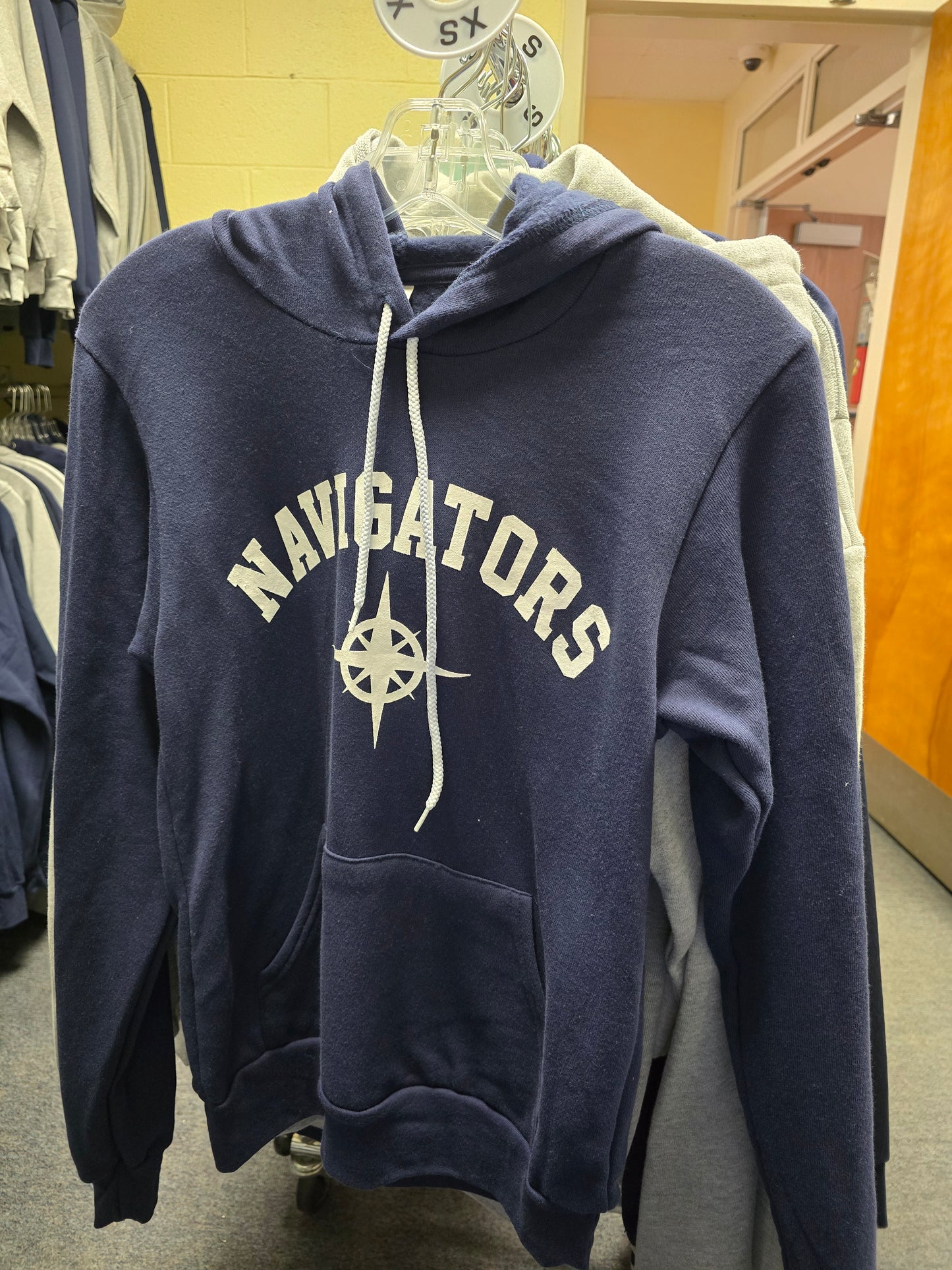 Sweatshirt Hoodie Lightweight Blue Compass Rose/Navigators *