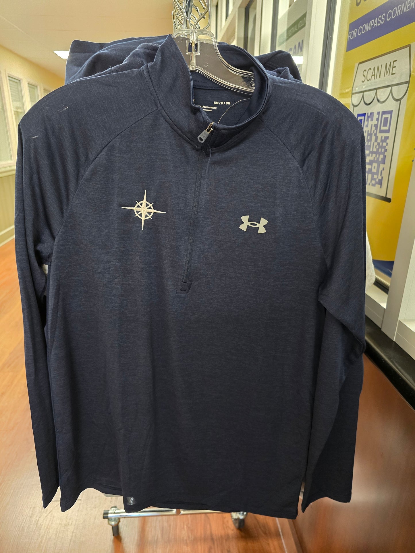 1/4 Pullover Blue Light weight Under Armor HRA Compass - Adult Sizes only