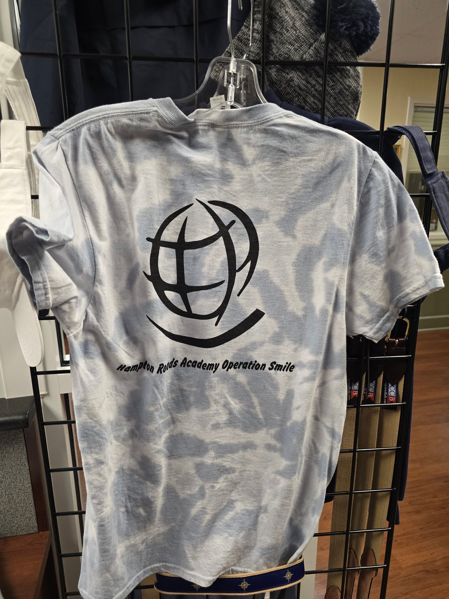 T-shirt Short-sleeve Blue and White Tie-dye Operation Smile - only adult sizes