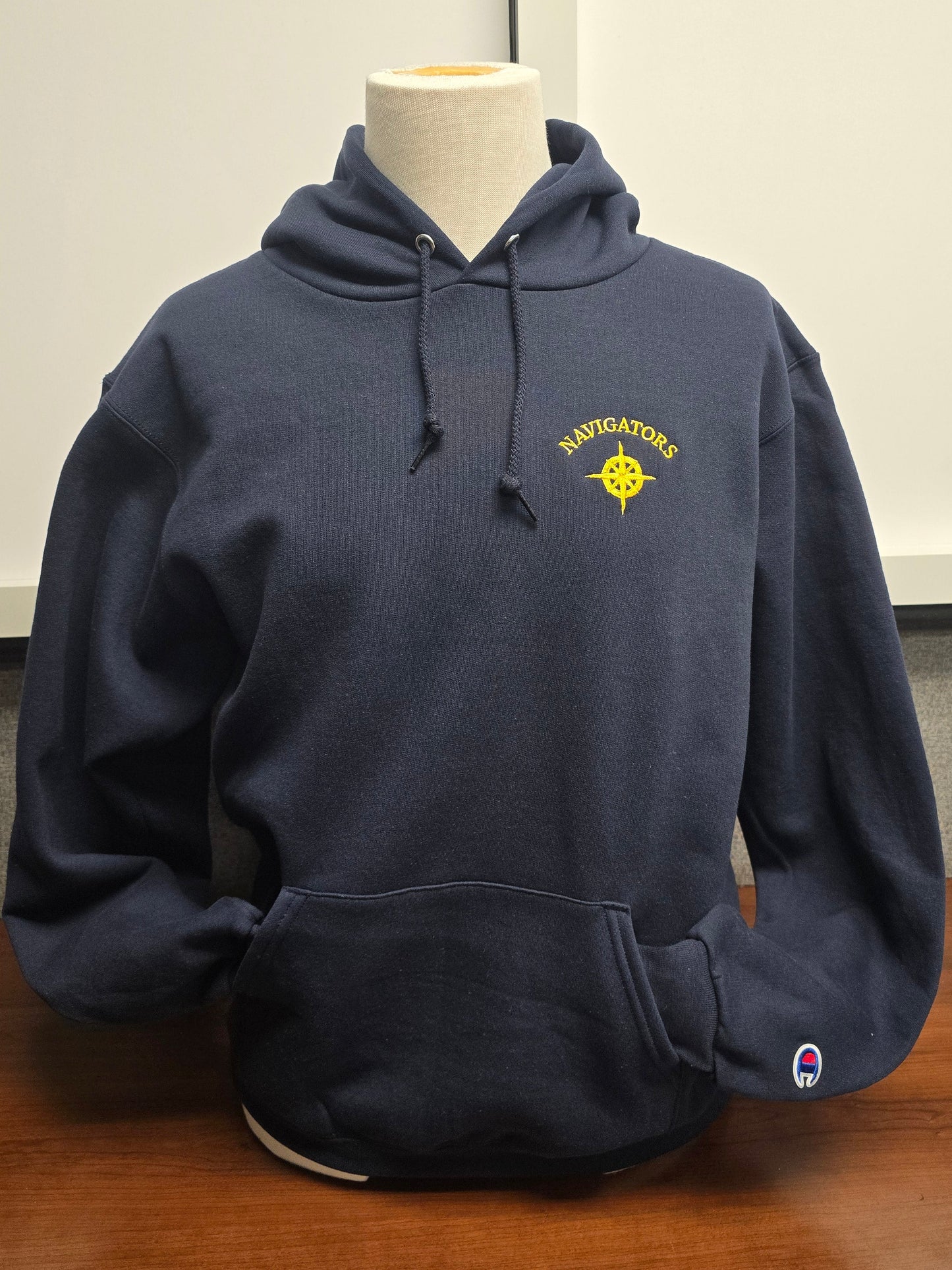 Sweatshirt Hoodie Champion Blue Full Embroidery