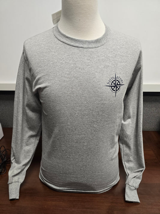 DISCOUNTED - T-shirt Long-sleeve Gray HRA Compass - All Youth Sizes plus Adult S and XL