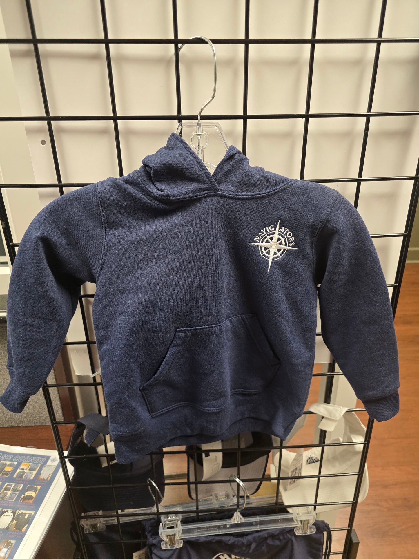 Sweatshirt Hoodie Heavyweight Blue Compass - Youth 3T only