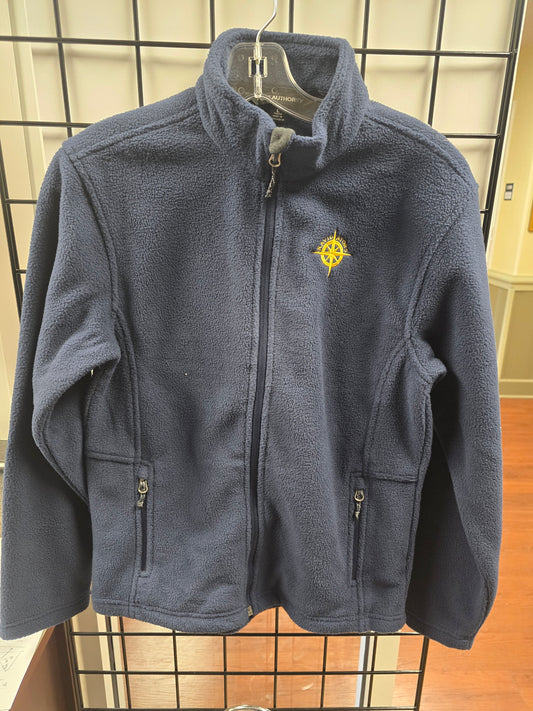 Jacket - Fleece Blue with embroidered compass