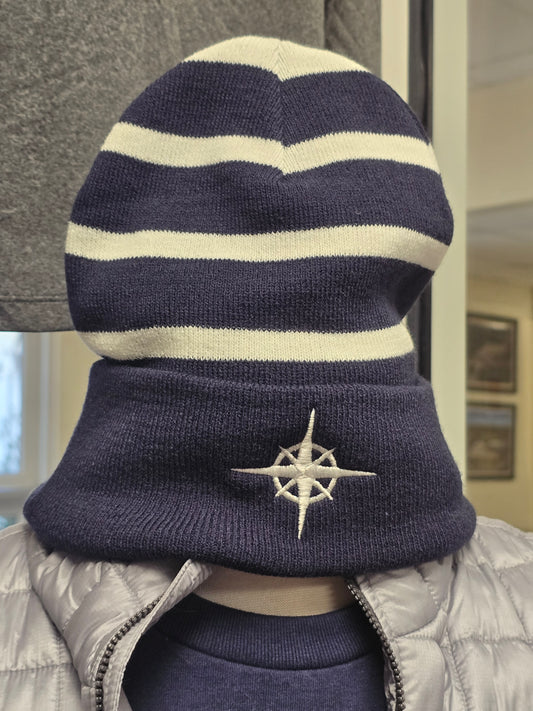 Hat Winter Blue/White HRA Compass