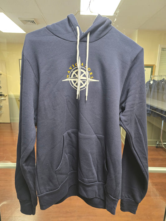 Sweatshirt Hoodie Lightweight Blue Navigator Compass