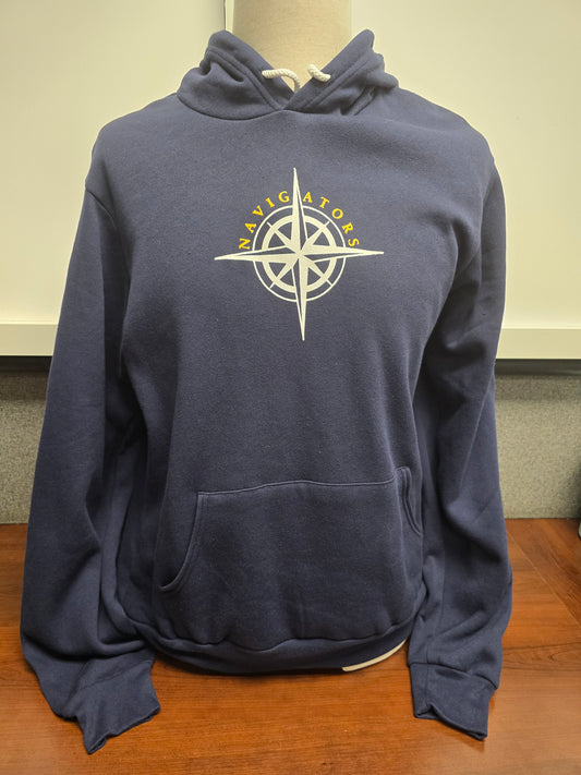 Sweatshirt Hoodie Lightweight Blue Navigator Compass