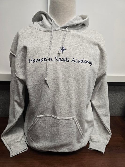 Sweatshirt Hoodie Heavyweight Gray Hampton Roads Academy
