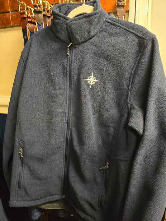 Jacket - Fleece Blue with embroidered compass