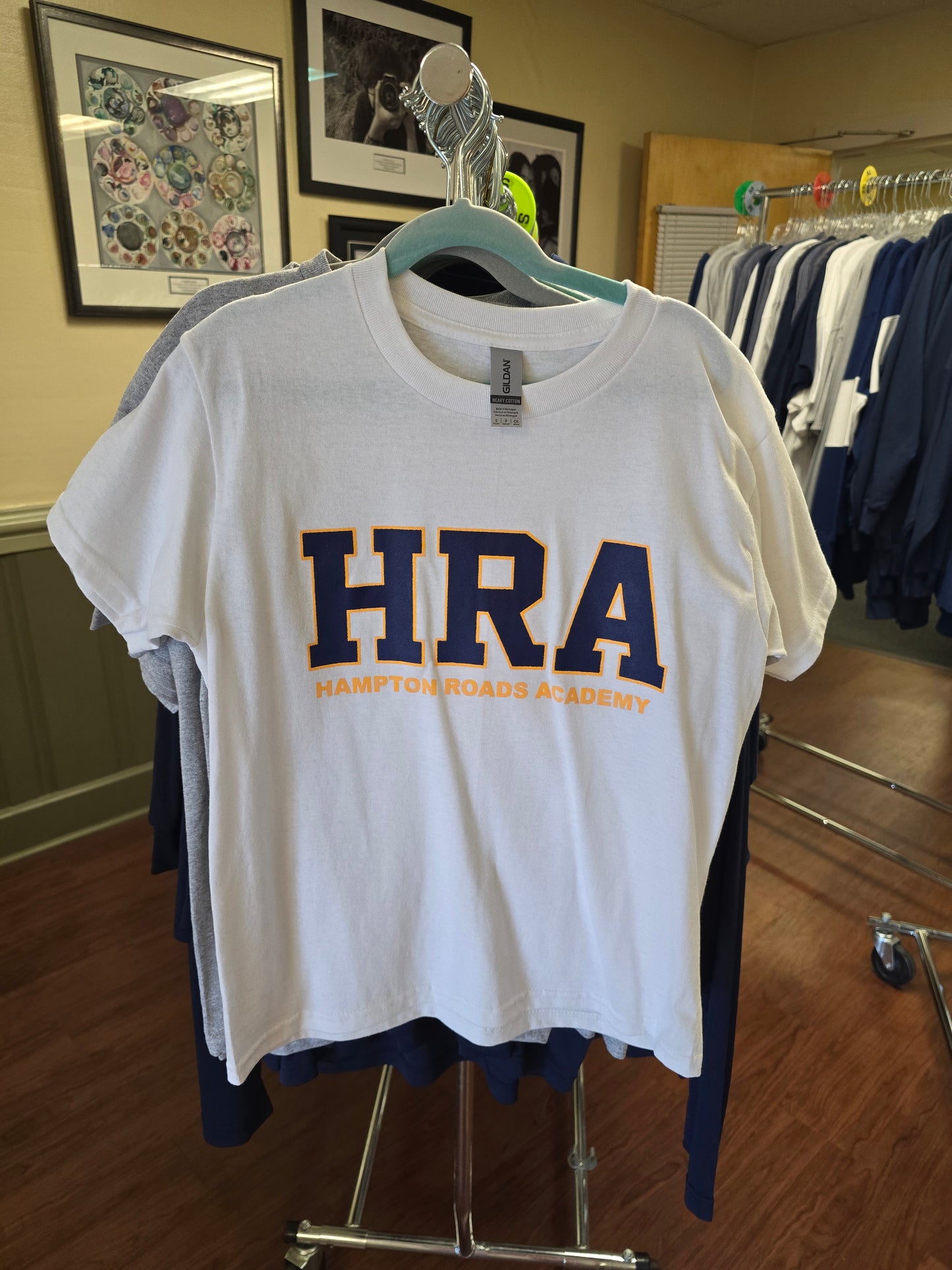 T-shirt Short-sleeve White Classic HRA - only available in adult 2XL only