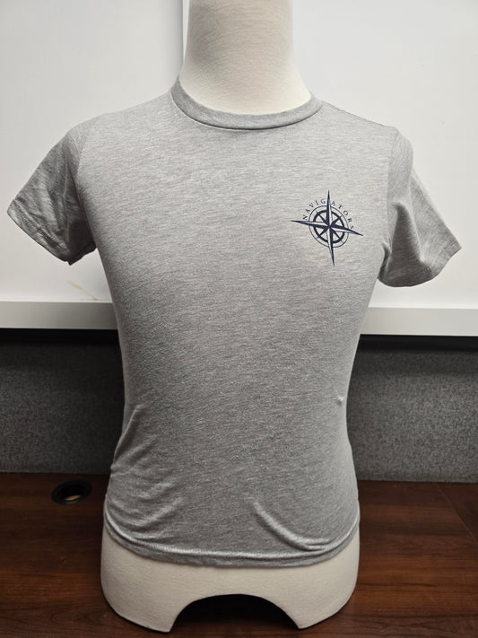 DISCOUNTED - T-shirt Short-sleeve Gray Compass - Only Youth Sizes thru Youth M