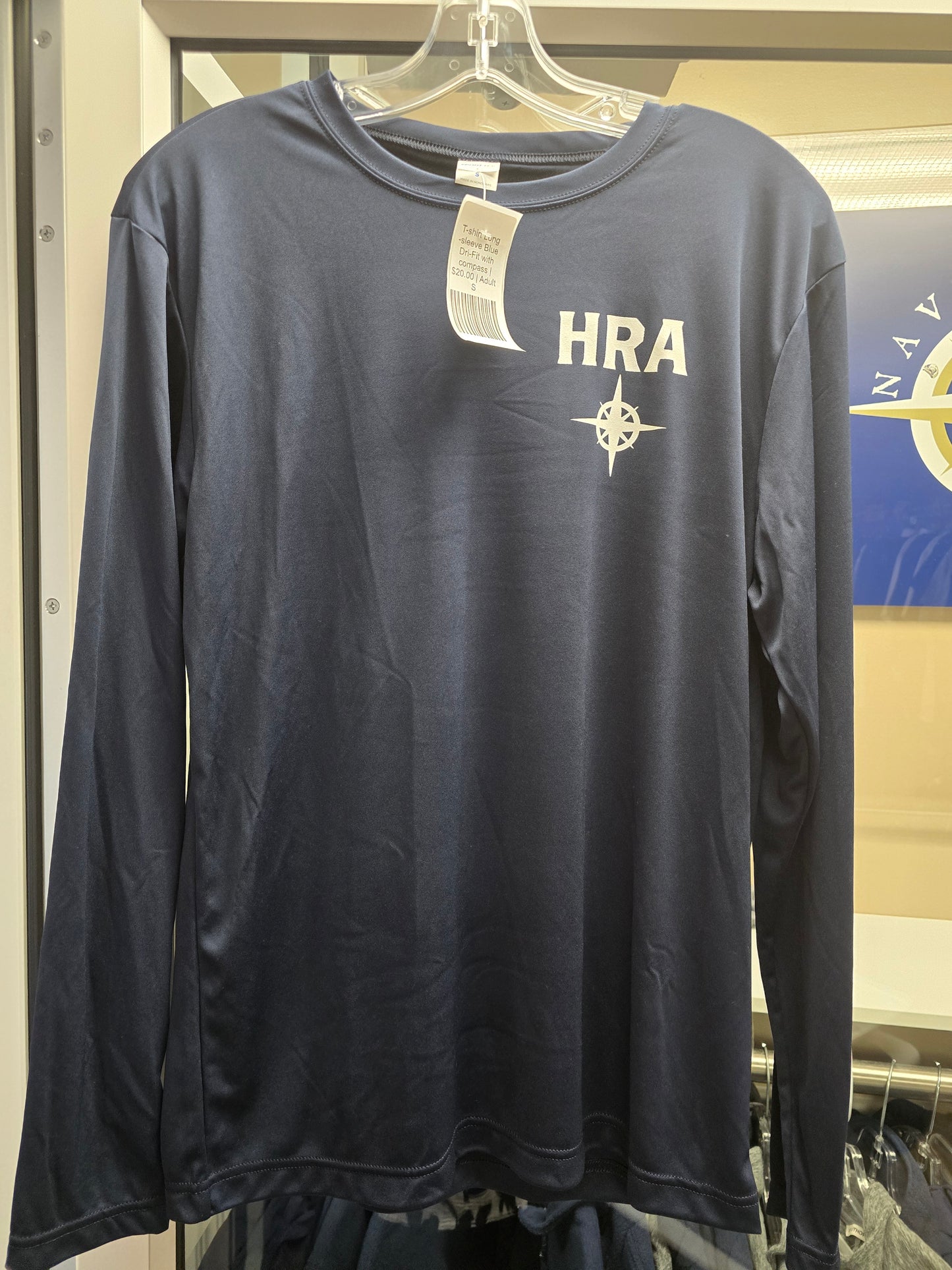 T-shirt Long-sleeve Blue Dri-Fit with compass