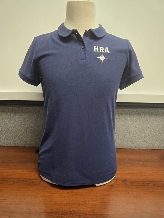 Polo Girls Collar Blue HRA Compass - two collar styles *