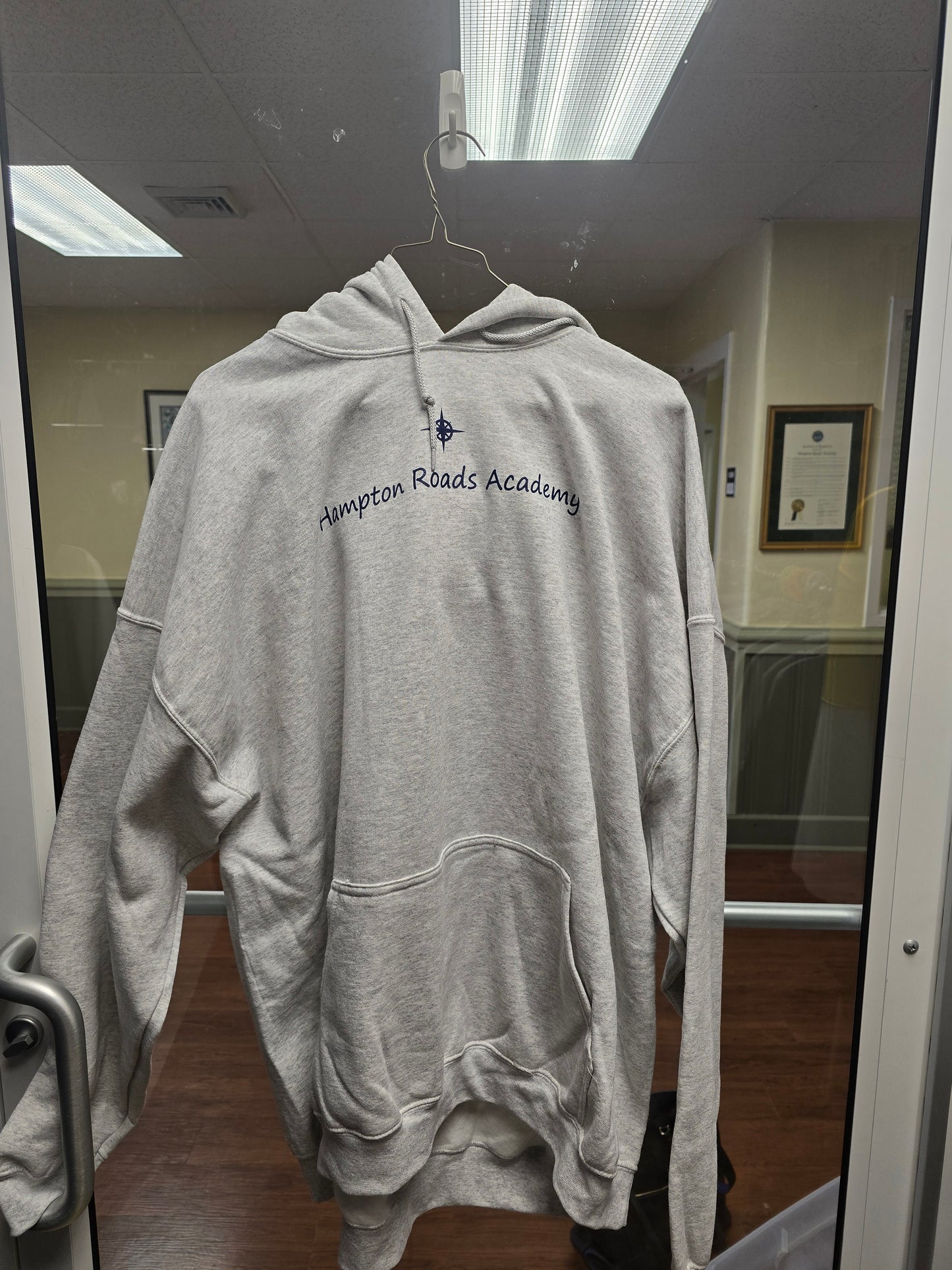 Sweatshirt Hoodie Heavyweight Gray Hampton Roads Academy