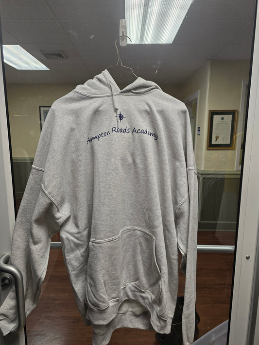 Sweatshirt Hoodie Heavyweight Gray Hampton Roads Academy
