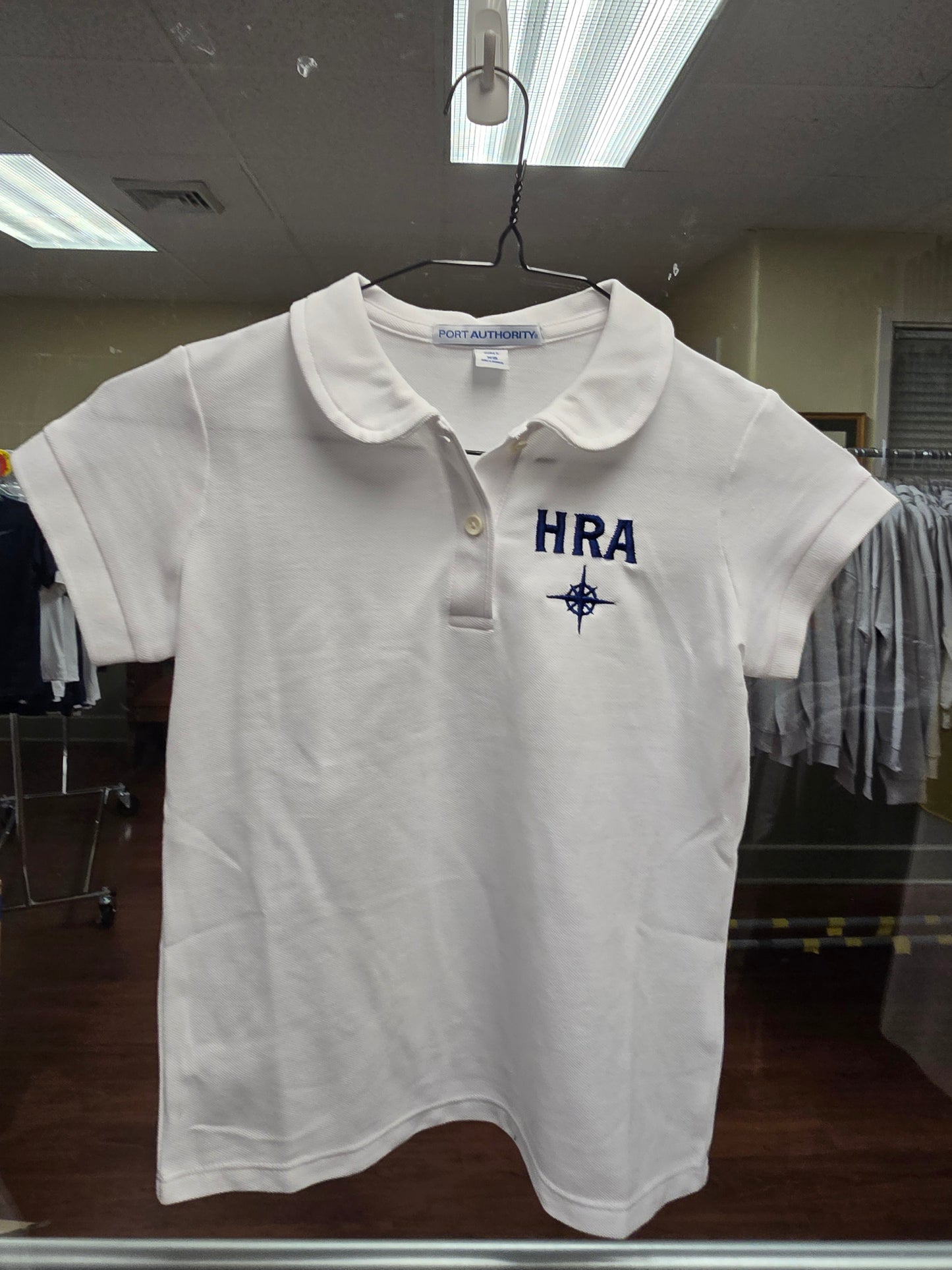 Polo Girls Collar White HRA Compass (3 styles) plus 2 collar styles