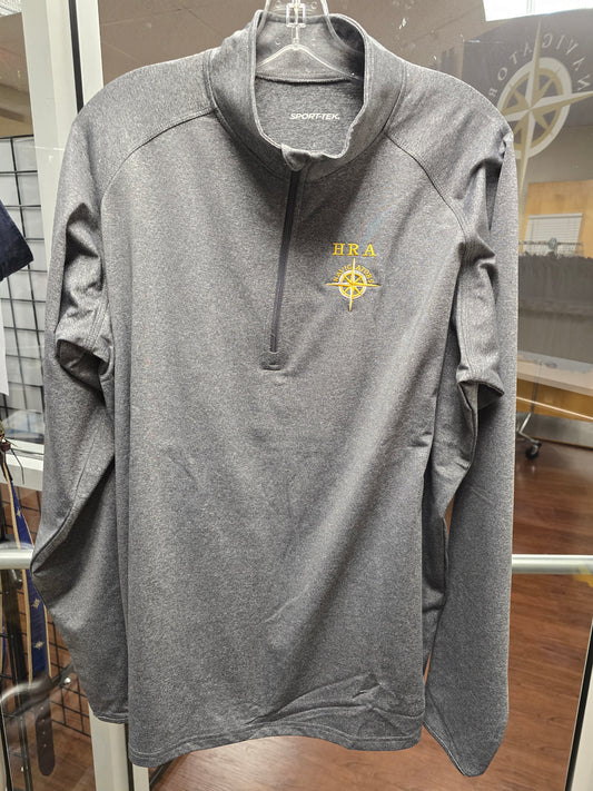 1/4 Pullover Heather Gray Light weight HRA Compass only adult XL