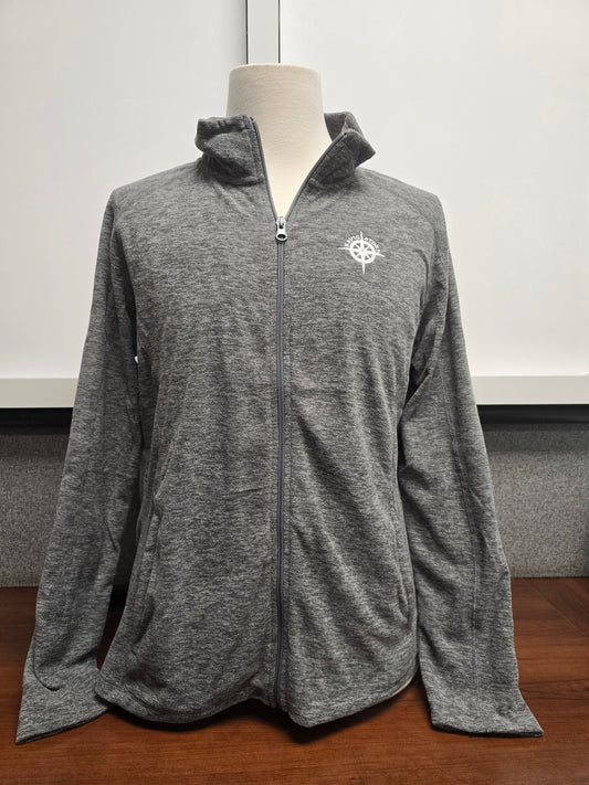 Jacket - Ladies Fleece Gray with embroidered compass