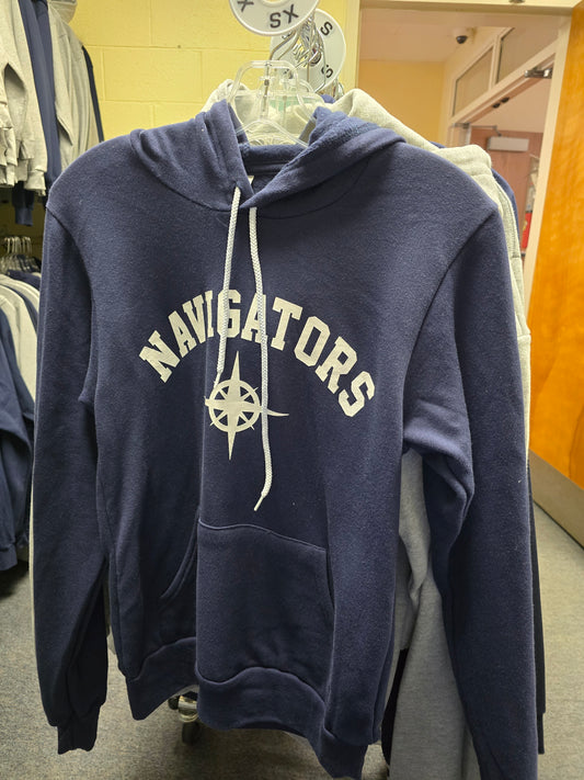 Sweatshirt Hoodie Lightweight Blue Compass Rose/Navigators